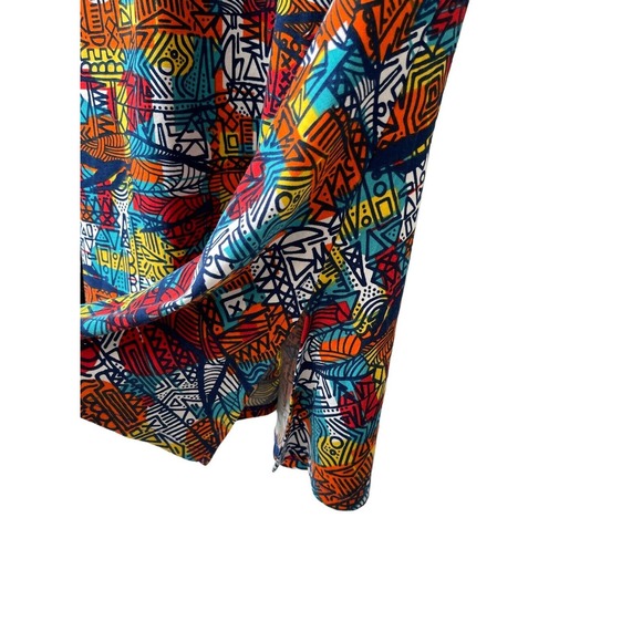 Lularoe Womens Top Sz Small Red Geo-Print Tunic - Picture 2 of 6